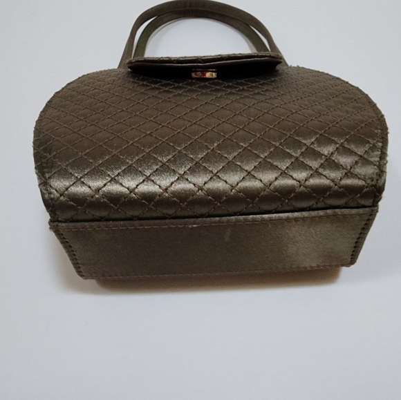 VINTAGE 1990s LIZ CLAIBORNE TAUPE HAND CARRY EVENING BAG NWOT MINT CONDITION - Picture 5 of 11